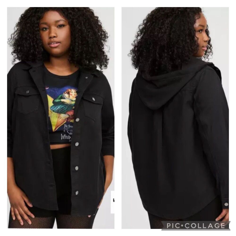 Women's Black Hooded Jacket
